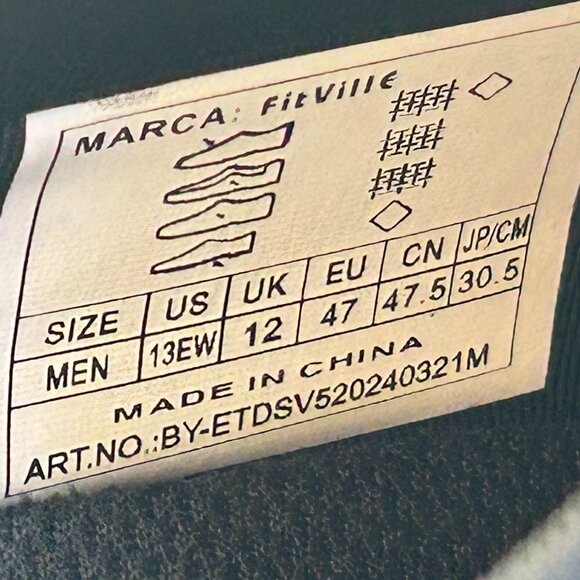 Fitville Men’s EasyTop Diabetic Shoes V5 – Size 13 - Picture 11 of 16